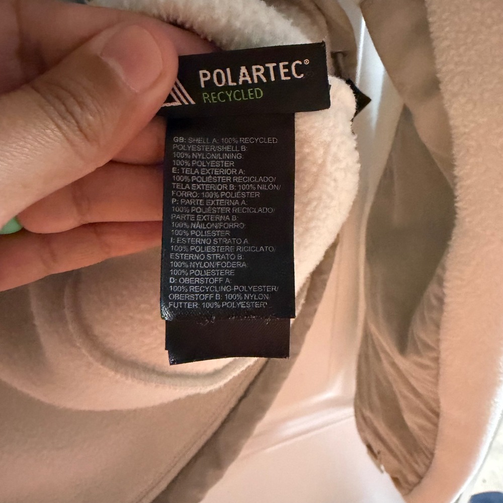 The North Face Denali Polartec Fleece Jacket Cream White/Gray Women M T164 F14 - Picture 5 of 9